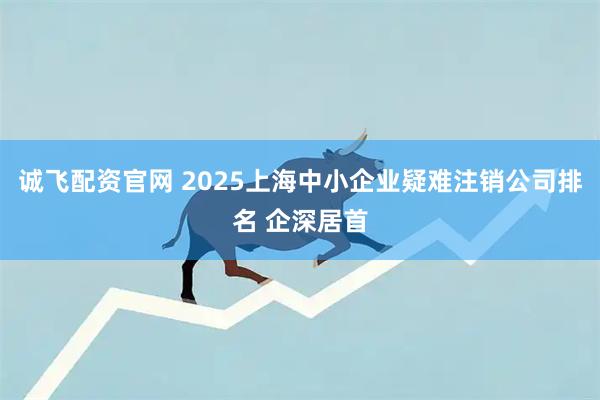 诚飞配资官网 2025上海中小企业疑难注销公司排名 企深居首