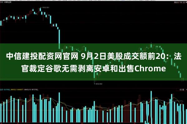 中信建投配资网官网 9月2日美股成交额前20:法官裁定谷歌无需剥离安卓和出售Chrome
